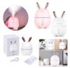 Увлажнитель воздуха и ночник 2в1 Humidifiers Rabbit кролик зайчик Заяц, портативный универсальный стильный милый ультразвуковой Диффузор освежитель с подсветкой, бесшумный распылитель для ароматерапии, аромолампа
