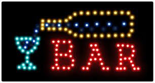 Светодиодная LED вывеска "Бар" 48 х 25 см.