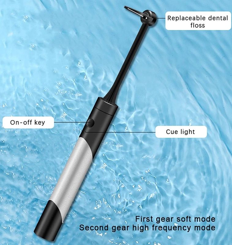 Ирригатор полости рта со съемными головками зубной нити Electric Floss на батарейка
