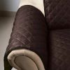 Накидка на кресло универсальная двухсторонняя стеганая Couch Coat, защитное покрывало водонепроницаемое, водоотталкивающая, защитит от шерсти, воды и грязи,  для спинки и сиденья, и для обоих подлокотников кресла
