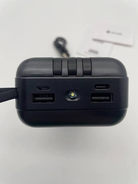 Power bank LENYES PX368 30000mAh (реальная емкость), Портативная универсальная внешняя мобильная батарея, аккумуляторная переносная батарея, мощный павербанк для зарядки, 3 встроенных кабеля Micro/Type-C/Lightning