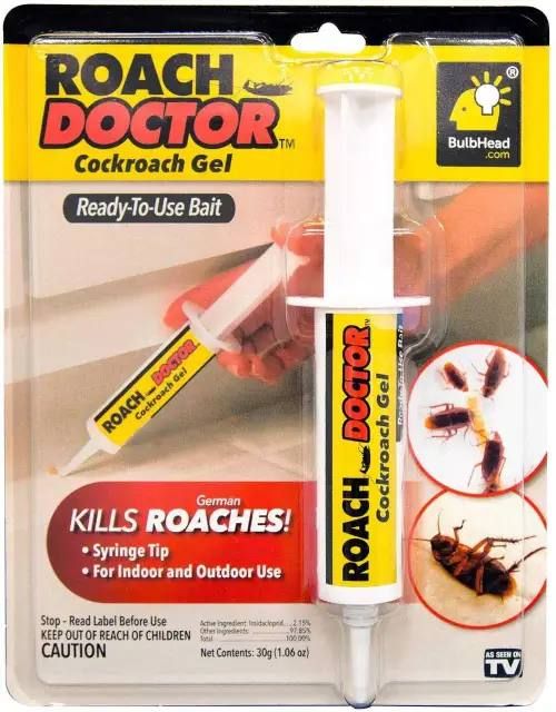 Средство защиты от тараканов и насекомых, гель шприц Roach Doctor, для быстрого и эффективного уничтожения муравьев и тараканов, с тонко насадкой в комплекте для нанесения в труднодоступные места