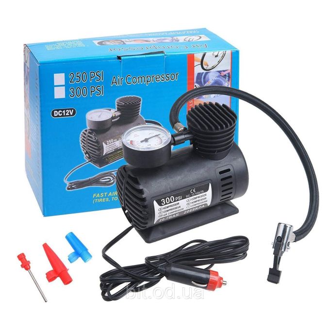 Автомобильный компрессор авто насос от прикуривателя 12в 250 PSI Air Compressor