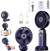 Ручной Мини вентилятор портативный Mini fan XL-1294 с подставкой для телефона, Портативный вентилятор аккумуляторный с дисплеем и подставкой от USB