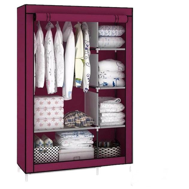 Складной тканевый шкаф-органайзер для вещей Storage Wardrobe 88105 гардероб на 2 секции, 105 х 45 х 170 см