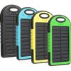 Портативное зарядное устройство Power Bank Solar 12000 mAh c Led фонариком и карабином