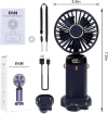 Ручной Мини вентилятор портативный Mini fan XL-1294 с подставкой для телефона, Портативный вентилятор аккумуляторный с дисплеем и подставкой от USB