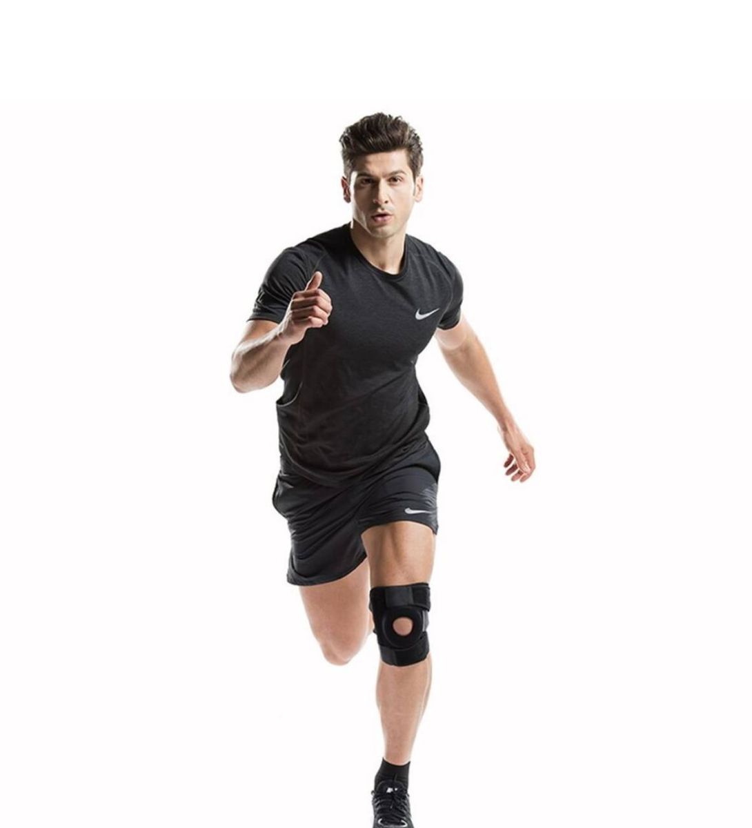 Защитный наколенник, фиксатор колена Knee Support With Stays | стабилизатор для коленной чашечки Knee support, Суппорт колена неопреновый со спиральными вставками, на липучке, специальная экипировка для мощной защиты слабого или больного колена