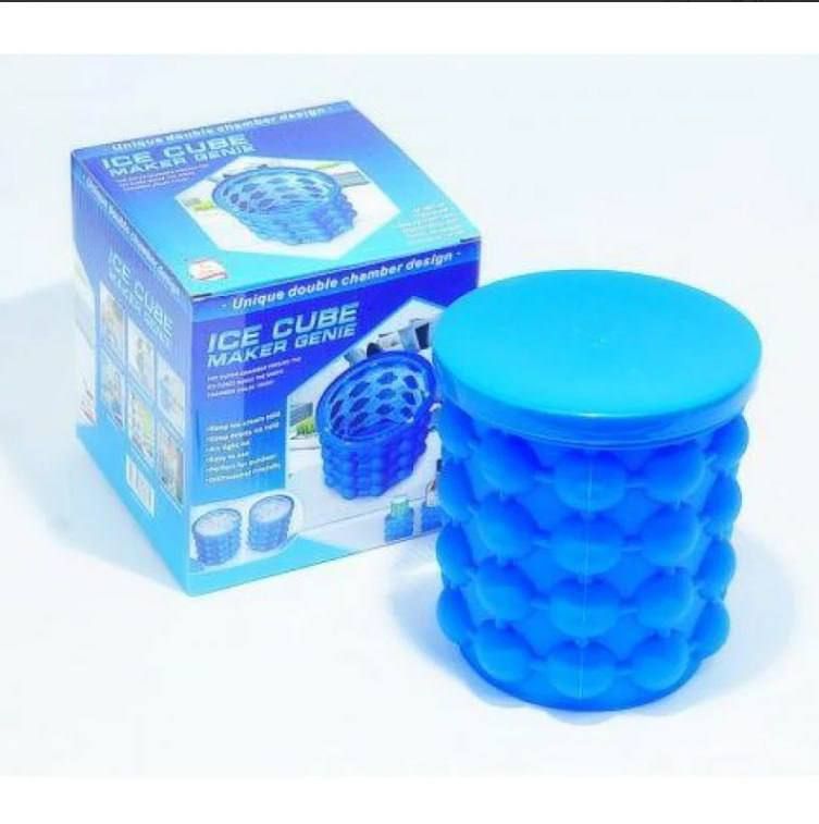 Практичная удобная Силиконовая Форма ведро для льда Ice Cube Maker Genie, круглое ведёрко для охлаждения напитков в бутылках, для заморозки льда, портативная с крышкой, ледница, для кубиков льда, быстрое охлаждение,ледяные шарики