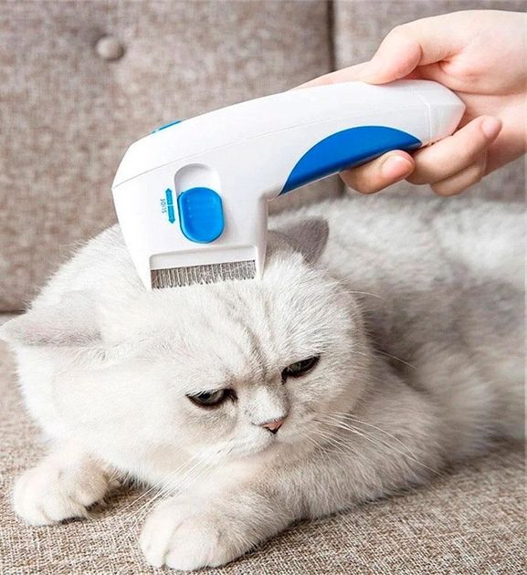 Электрическая расческа для удаления блох Flea Doctor для собак и кошек, расческа от блох для котов и собак
