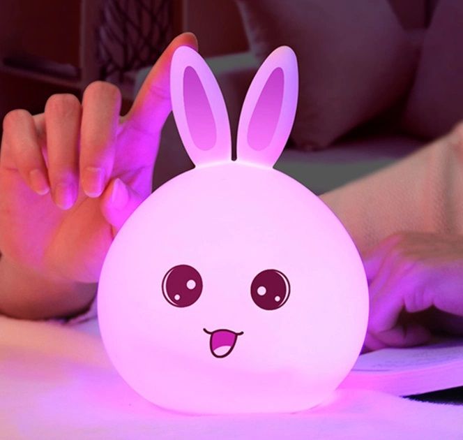 Детский ночник светильник Зайчик Rabbit Silicone Lamp LY-271 силиконовый, аккумуляторный, лампа зайчик кролик Soft Touch