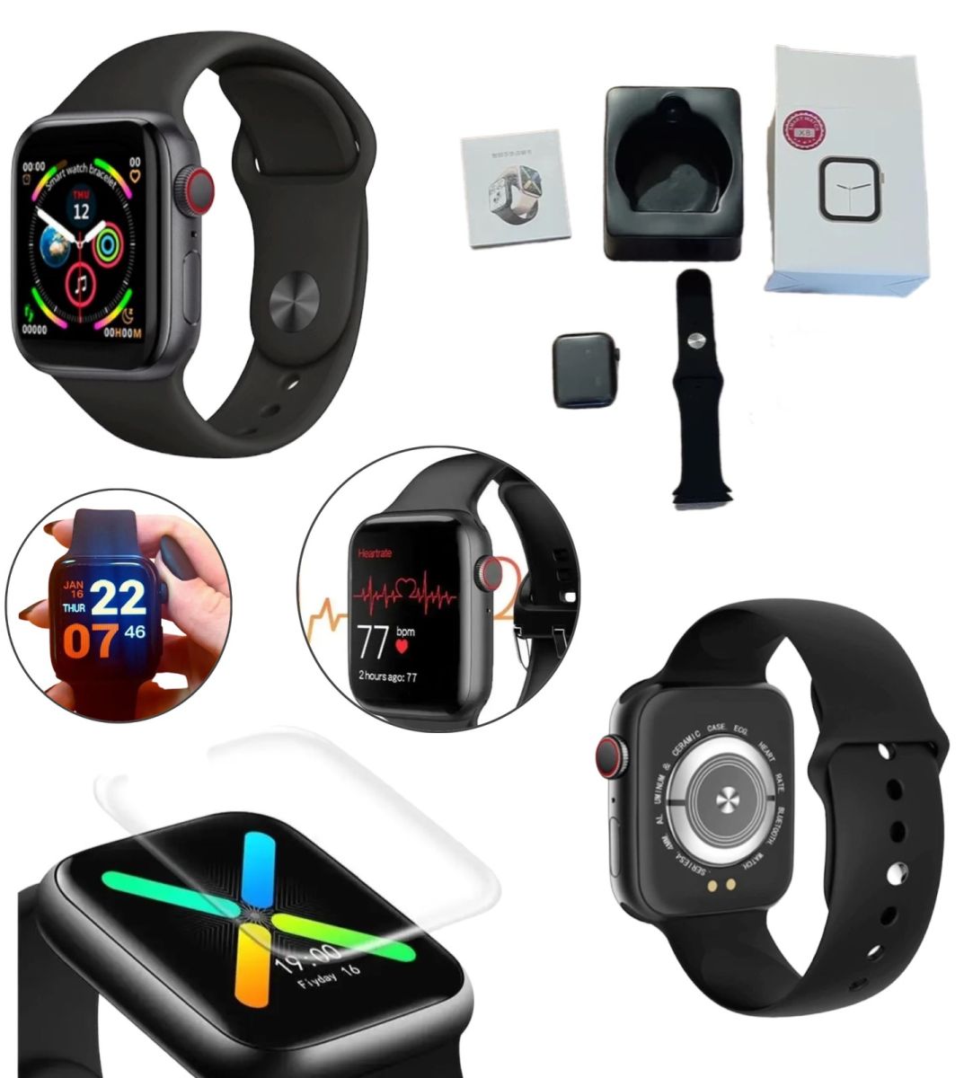 Розумні наручні стильні багатофункціональні Смарт-годинник Smart Watch X8 для Android та iOS, браслет для занять спортом, крокомір, пульсометр, моніторинг серцевого ритму, будильник, Bluetooth, спортивні режими