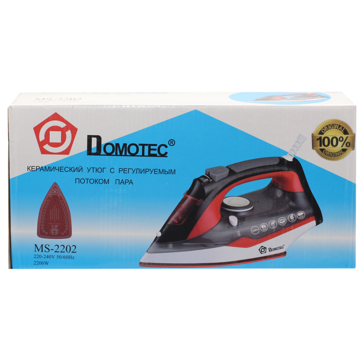 Утюг Domotec MS 2202 2200 Вт ceramic с керамической подошвой