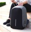 Городской рюкзак Антивор Bobby под ноутбук 15,6" серый, Универсальный рюкзак Бобби для ноутбука 45х30х16,5 см