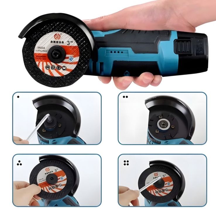 Аккумуляторная мини болгарка Makita 12v с двумя аккумуляторами в кейсе, Электроболгарка 2 диски