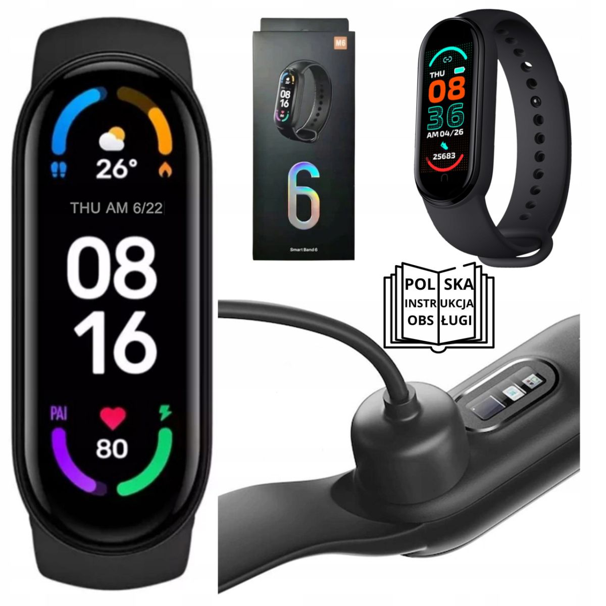 Фитнес браслет Xiaomi Mi Smart Band M6, шагомер, трекер,