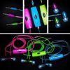 Наушники светящиеся Light Earphone, Вакуумные светодиодные наушники светящиеся в темноте с микрофоном