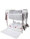 Сушилка для посуды Multifunctional dish rack, многофункциональная прочная надежная складная подставка для посуды, стойка для кухни, Двухъярусная Кухонная сушка, Настольная Посудосушка, съемный поднос, для хранения столовых приборов,тарелок,чашек