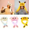 Светящаяся шапка Pikachu с двигающимися ушами Зайчик, Детская шапка с подсветкой, Шапка заяц