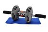 Тренажер колесо ролик двойного действия для пресса гимнастический Power Stretch Roller с ковриком