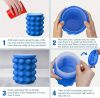 Практичная удобная Силиконовая Форма ведро для льда Ice Cube Maker Genie, круглое ведёрко для охлаждения напитков в бутылках, для заморозки льда, портативная с крышкой, ледница, для кубиков льда, быстрое охлаждение,ледяные шарики