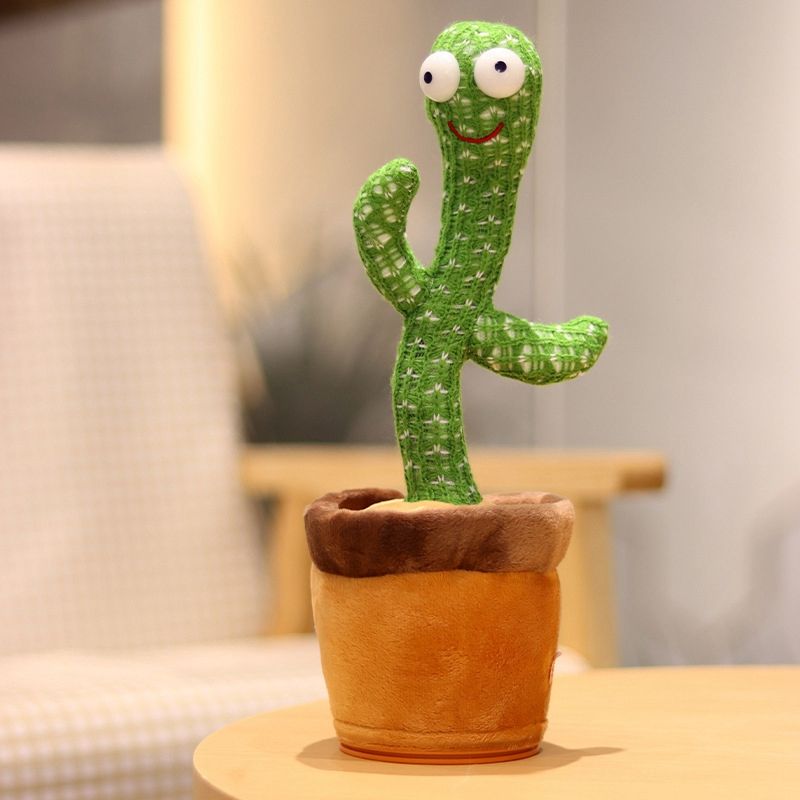 Большой танцующий кактус музыкальный поющий 120 песен Dancing Cactus 32 см