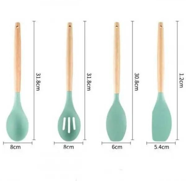 Кухонный Набор 19 Принадлежностей (Черный,Серый,Белый,Зеленый) / CY-19, с разделочной доской, двойной подставкой и набором ножей,практичный термостойкий силиконовый набор для кухни,функциональный комплект кухонных приборов