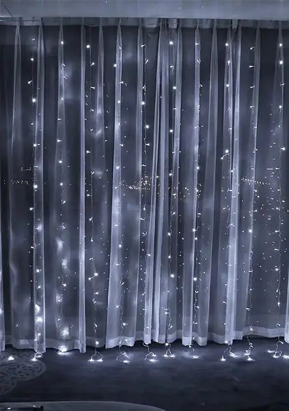 Гирлянд Штора водопад Белая 3x2 м 160 led на медной проволоке светодиодная Xmas LED W-9 3мx2м