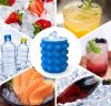 Практичная удобная Силиконовая Форма ведро для льда Ice Cube Maker Genie, круглое ведёрко для охлаждения напитков в бутылках, для заморозки льда, портативная с крышкой, ледница, для кубиков льда, быстрое охлаждение,ледяные шарики