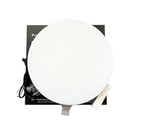 Универсальная Светодиодная круглая LED лампа Camera light GS-450 RGB с держателем-фиксатором для фото и видеосъемки,  предметной съемки, дополнительного освещения, цветная с пультом, для фотографов, блогеров, салонов красоты