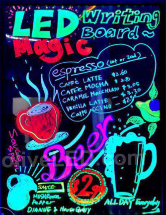 FLUORECENT BOARD 50*70 + adapter + controller Светящийся борд. LED доска Fluorecent Board. Доска для маркера