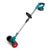 Аккумуляторная газонокосилка триммер Makita UR120DWAE 24V 3000мАч с 2 аккумуляторами, Беспроводная тример-коса с колесом для стрижки сада и газона