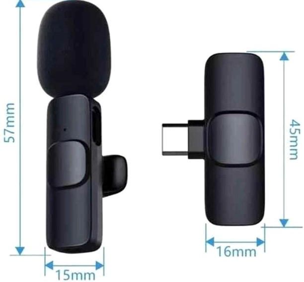 Петличный беспроводной микрофон К8 для смартфона PowerMe Wireless Mic iOS с Type-C, Микрофон петличка на одежду с шумоподавлением