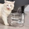 Умная поилка для домашних питомцев, Интерактивный Универсальный Портативный Автоматический Фонтан Поилка для кошек и собак на 1.5 л NPET WF050TP, Удобный USB питьевой фонтан-поилка для воды домашним любимцам
