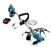 Аккумуляторная газонокосилка триммер Makita UR120DWAE 24V 3000мАч с 2 аккумуляторами, Беспроводная тример-коса с колесом для стрижки сада и газона