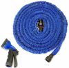 Компактный универсальный легкий Шланг садовый для полива Magic Hose 75 метров растягивающийся с распылителем, увеличивается и уменьшается автоматически, сверхпрочный и износостойкий поливочный с пулевизатором
