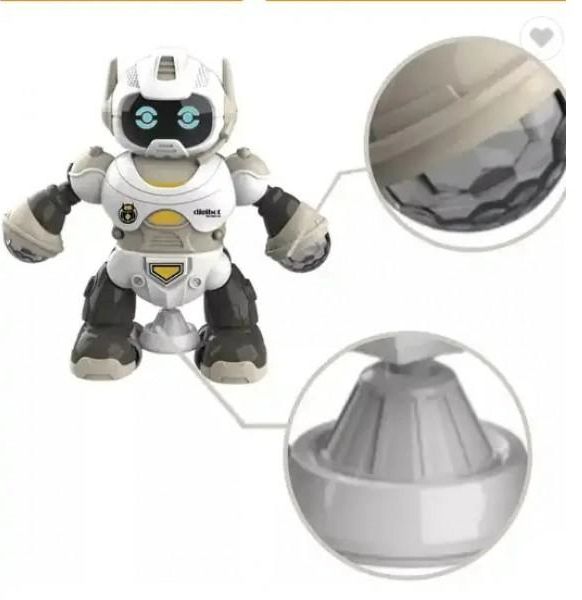 Танцующий интерактивный светящийся робот Rotating Robot на батарейках, Детская музыкальная игрушка робот Robot Light and Music