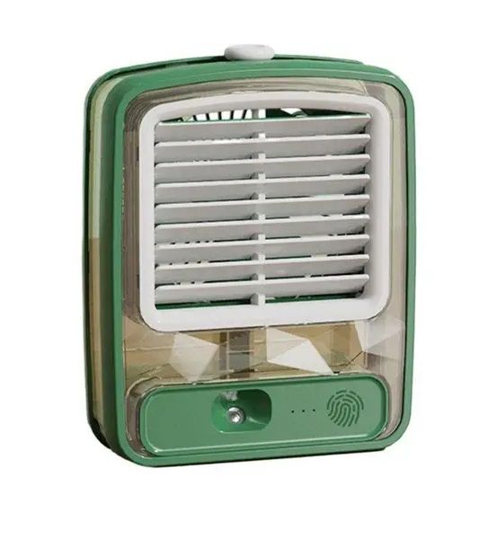 Маленький настольный вентилятор JISULIFE,с USB-зарядкой 4-скорости MINI FAN, с функцией увлажнения, Портативный охладитель воздуха, переносной компактный кондиционер с возможностью добавить аромат или лед в лоток