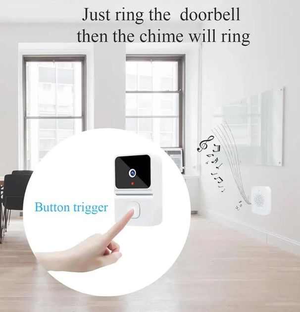 Домофон с камерой WiFi и датчиком движения Doorbell X9  Умный дверной многофункциональный видеозвонок, инновационный видеодомофон с удаленным контролем со смартфона, с функцией видеозаписи по срабатыванию датчика движения