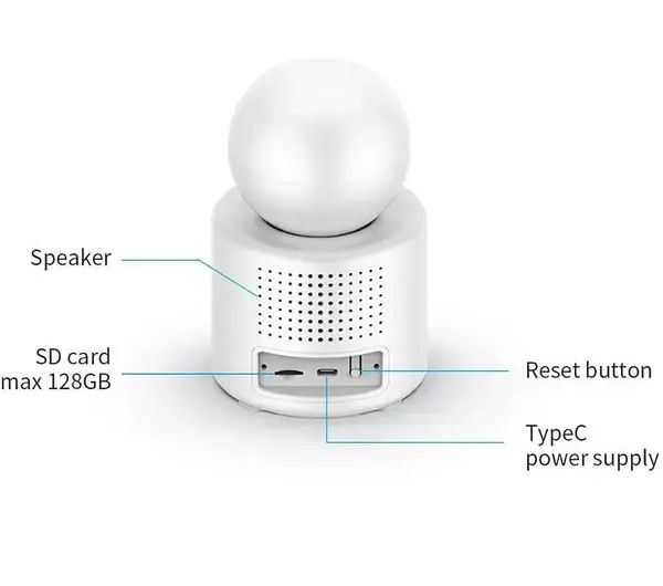 Беспроводная поворотная Камера-Видеоняня с Экраном WIFI C3, Интелектуальная с функцией автоматической слежки, с ночным видением, сигнал тривоги, внутренняя камера видеонаблюдения