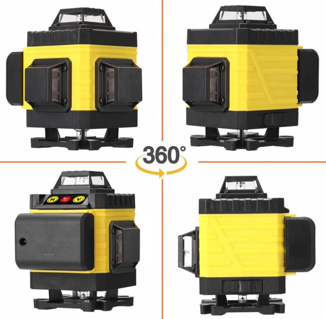 4D Лазерный уровень BL-16 GREEN PRO 16-линейный на 2 аккумулятора