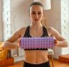 Ролик массажный для йоги и фитнеса 45х13 см, Валик для йоги спины и шеи, Роликовый массажер для тела фасциального массажа мышц