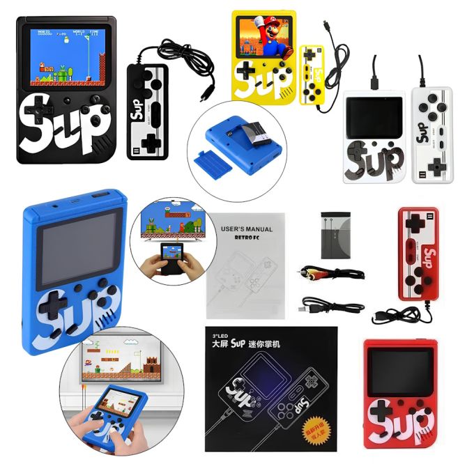 Портативная игровая ретро приставка SUP DENDY 400 игр с джойстиком, игровая консоль Денди SUP Game Box с геймпадом