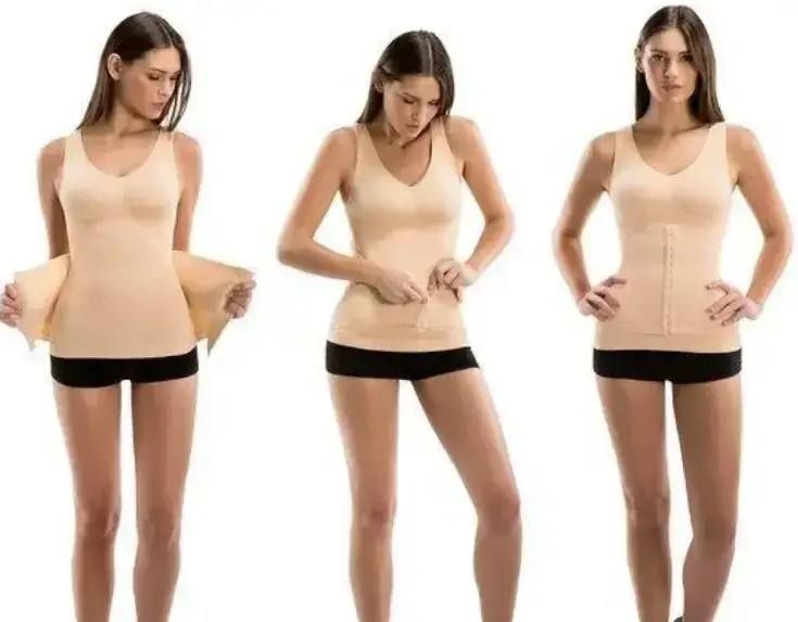 Утягивающее белье Slim Comfy Майка для Коррекции Фигуры, комфортная майка застегивается на крючки мгновенно разглаживая Ваш силуэт, Разглаживает складки, выпуклости и неровности, для стройности, для женщин любого возраста