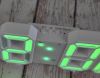 Электронные настольные LED часы белые LY-1089 с зеленой подсветкой с будильником, календарем, термометром