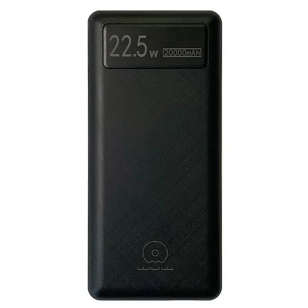 Портативный компактный переносной Power Bank WUW Y100 20000 mAh PD 22.5W, универсальный внешний аккумулятор с быстрой зарядкой Quick Charge 3.0, павербанк с цифровым LED-индикаторм уровня заряда, Двойной USB