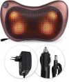 Массажная подушка для спины и шеи Massage Pillow QY-8028, масажер с инфракрасным подогревом Роликовый массажер