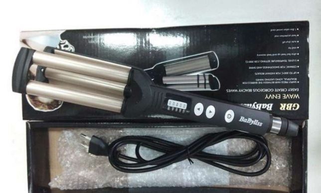 Тройная профессиональная плойка для волос GBR Babyliss