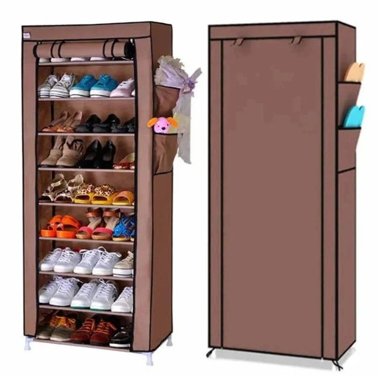 Тканевый органайзер шкаф для хранения обуви Shoe Cabinet 6110 160х60х30 см, Обувной складной стелаж
