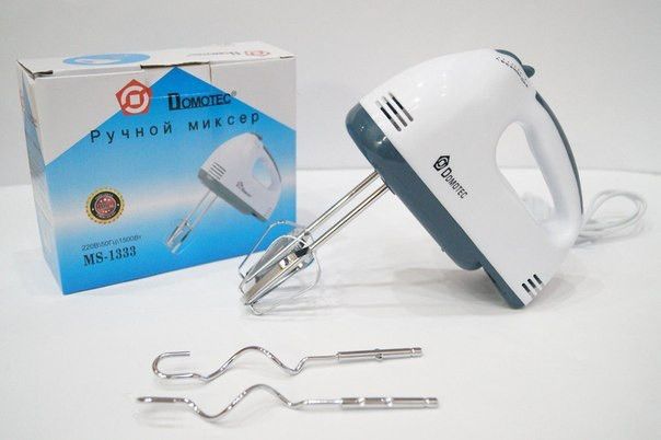 Миксер ручной Domotec MS-1333 (7 скоростей, 2 насадки)